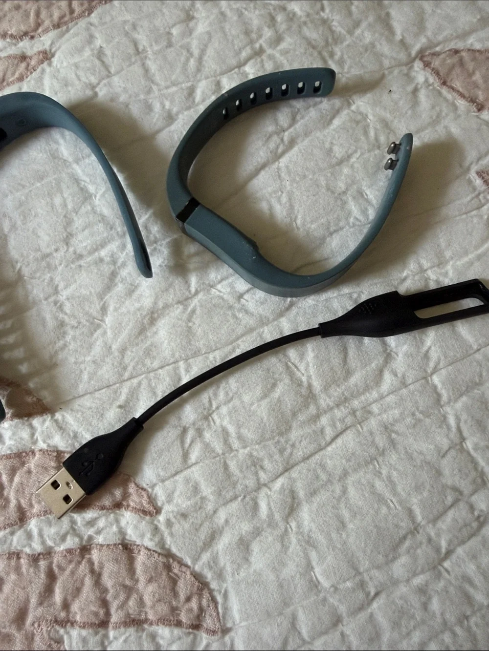 Fit Bit Tracker,  Replacement Bands, and USB Charger - Slate Blue